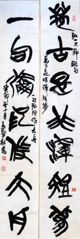 吳啟林弘一大師聯句180X30cm2023_圖片替代文字