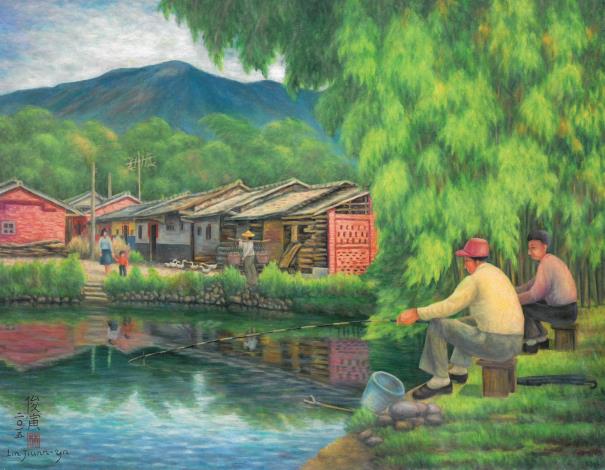 林俊寅《閒情（社頭）》 2015年  116.5×91公分  油彩