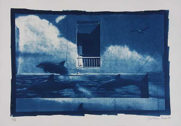 高志尊「光畫——私風景」系列之《Los Angeles, 1989》 2014年 42×62公分 氰版／藍曬法（Cyanotype / Blue Prints）