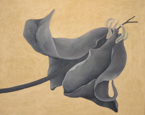 陳舒惠《瞬息系列01 》  2008年  162×112公分金漆、油畫_圖片替代文字