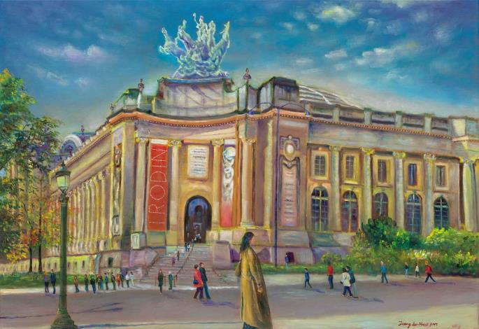 4_曾淑慧《巴黎大皇宮之旅》 2017年 116.5×80公分 油彩、畫布 （2019年入選法國獨立沙龍）