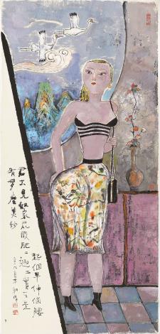 6_陳朝寶《青春年華》 2019年 136×64公分 複合媒材、畫布_圖片替代文字