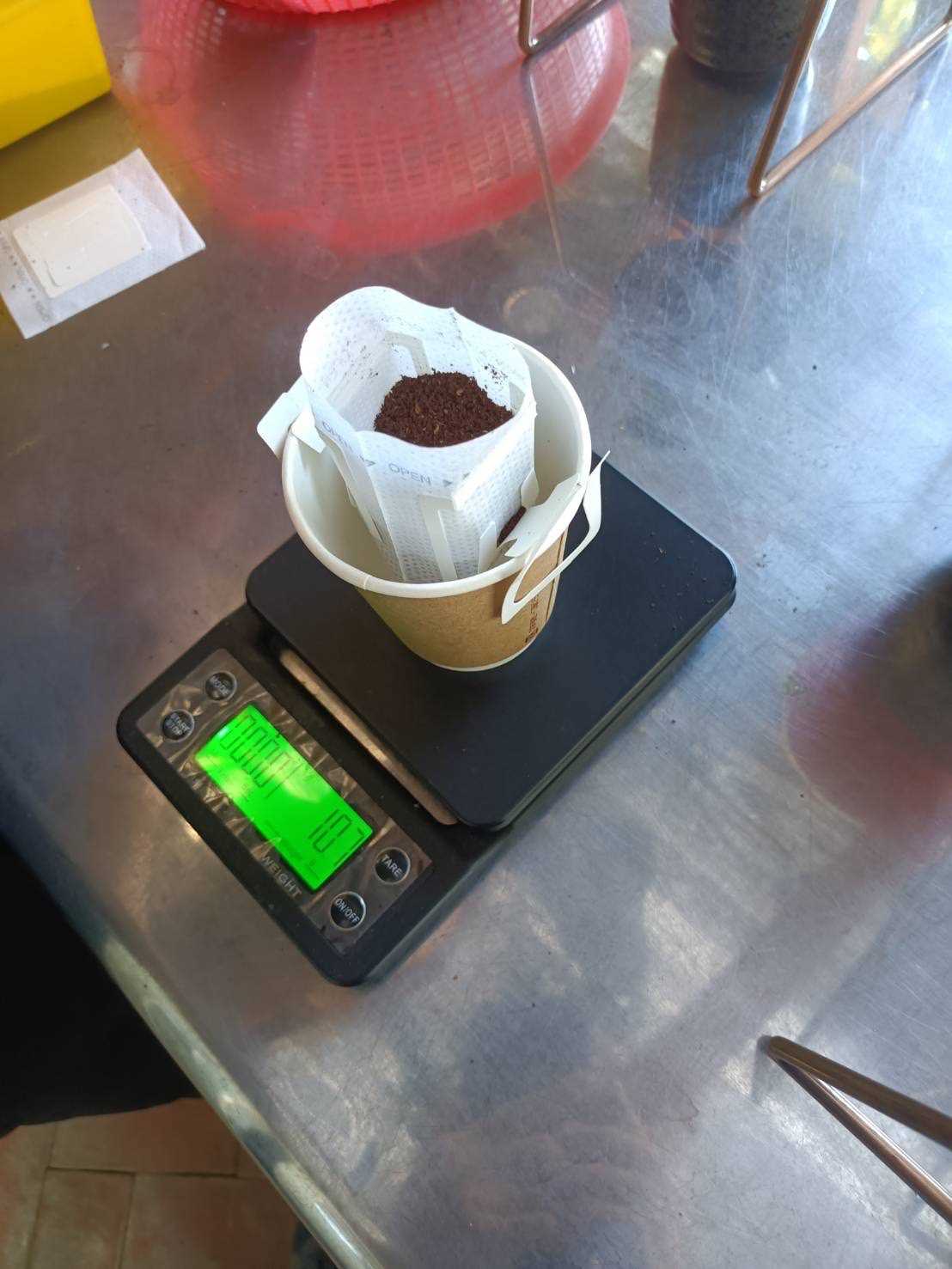 掛耳式咖啡包製作示意圖